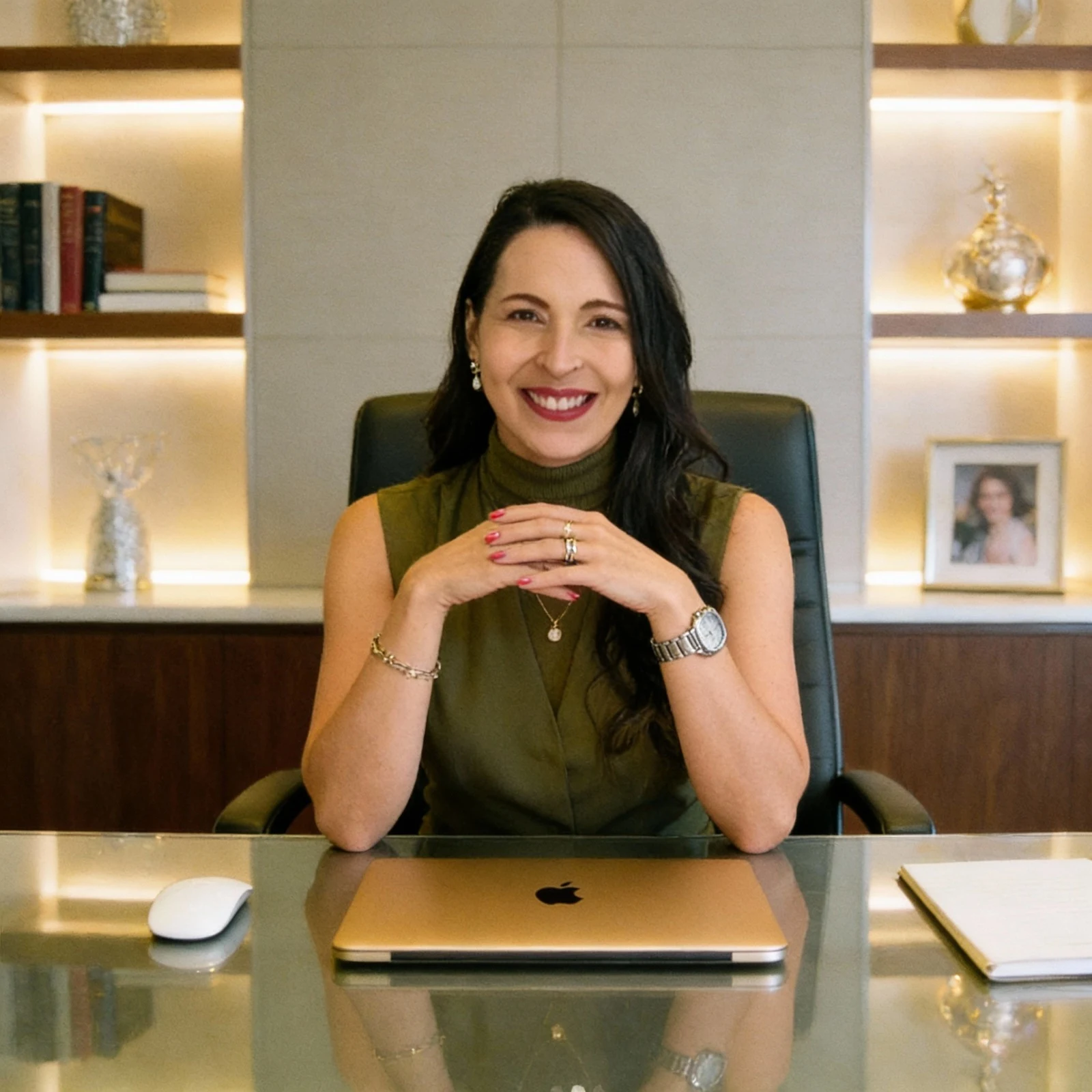 Dra. Aline Arruda da Fonseca em seu consultório
